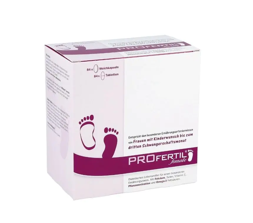 Profertil Female, ένα παρασκεύασμα που υποστηρίζει τη γυναικεία γονιμότητα, δισκία και κάψουλες