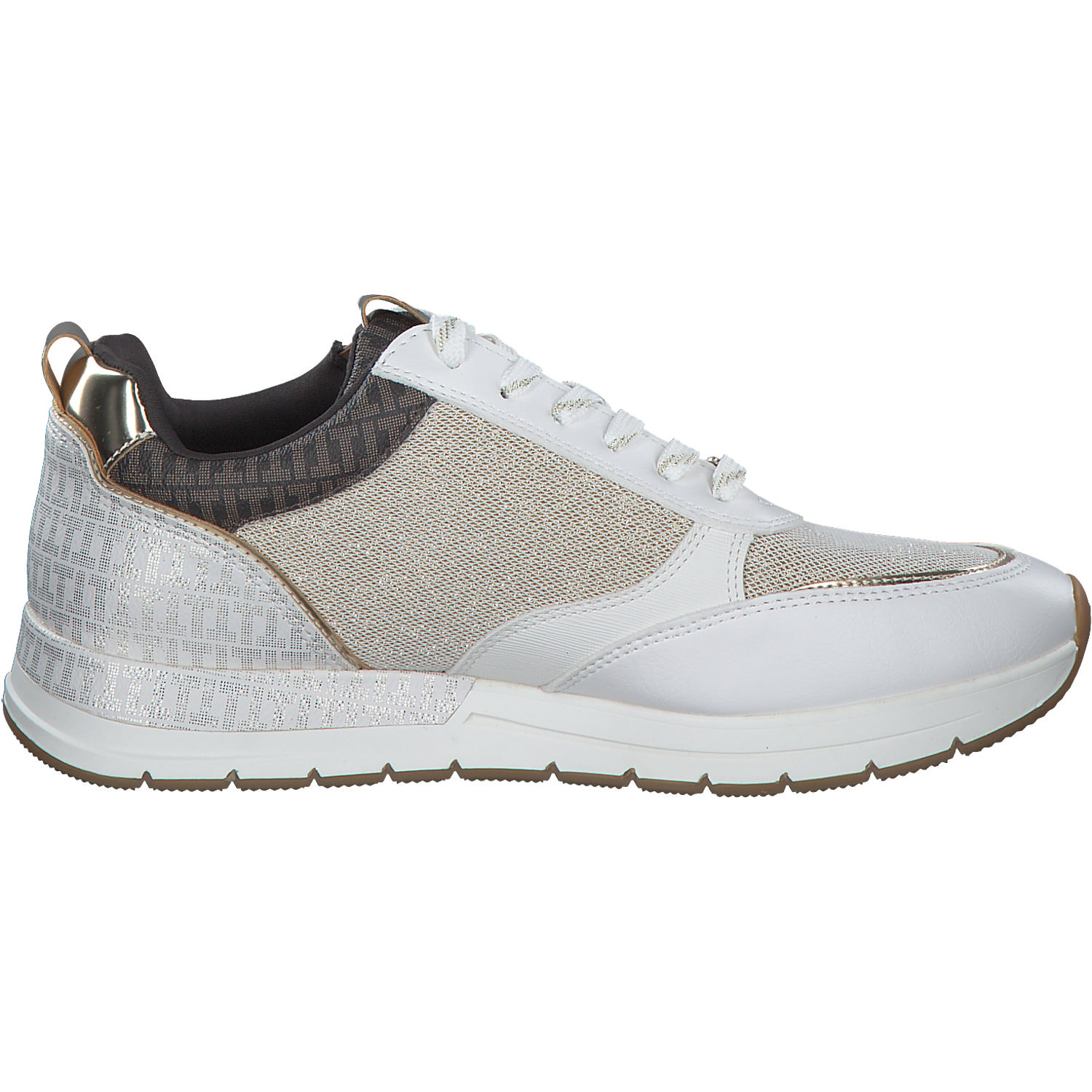 Tamaris 23732, Schnürschuhe, Damen, Weiß Beige