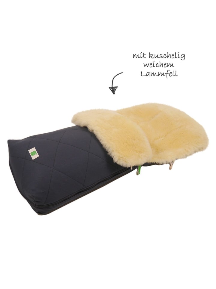 Kaiser Lammfell-Fußsack Natura Organic Cotton - Anthracite in grau günstig kaufen onesize