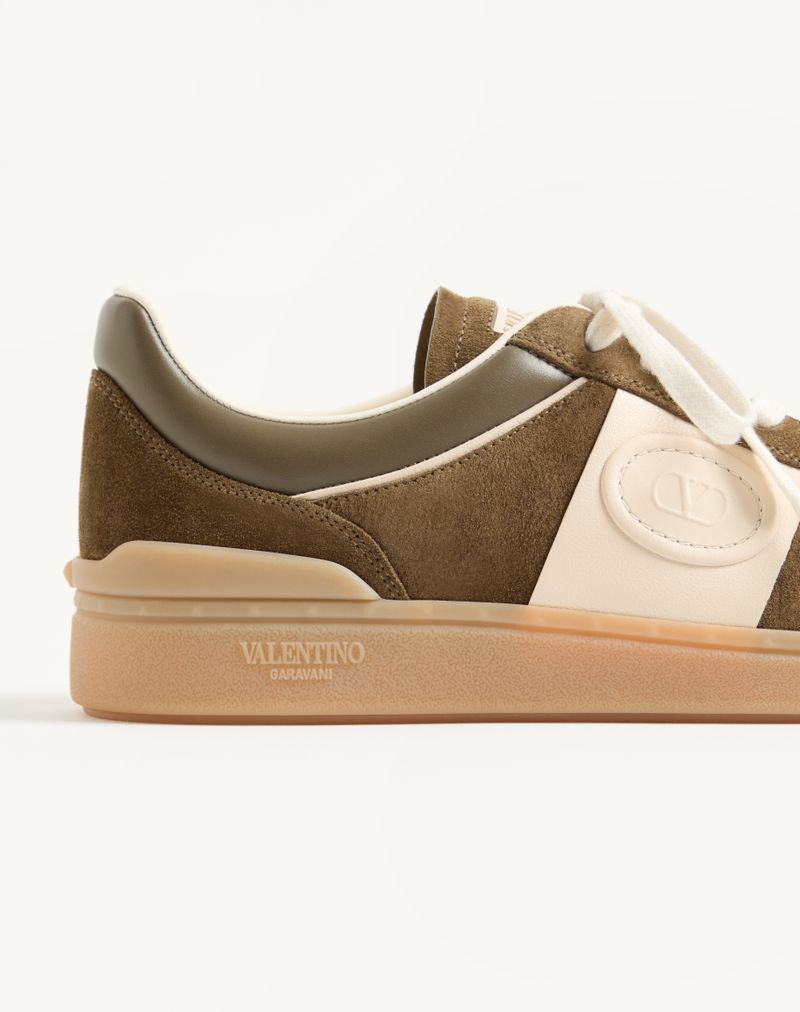 Baskets basses Upvillage en cuir fendu et cuir de veau nappa