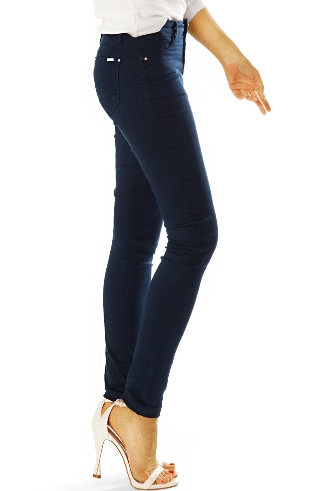 be styled Skinny-fit-Jeans Low Waist Hose enge Hüftjeans Skinny Hosen - Damen - j19e-1 (36-tlg) mit Stretch-Anteil, 5-Pocket-Style