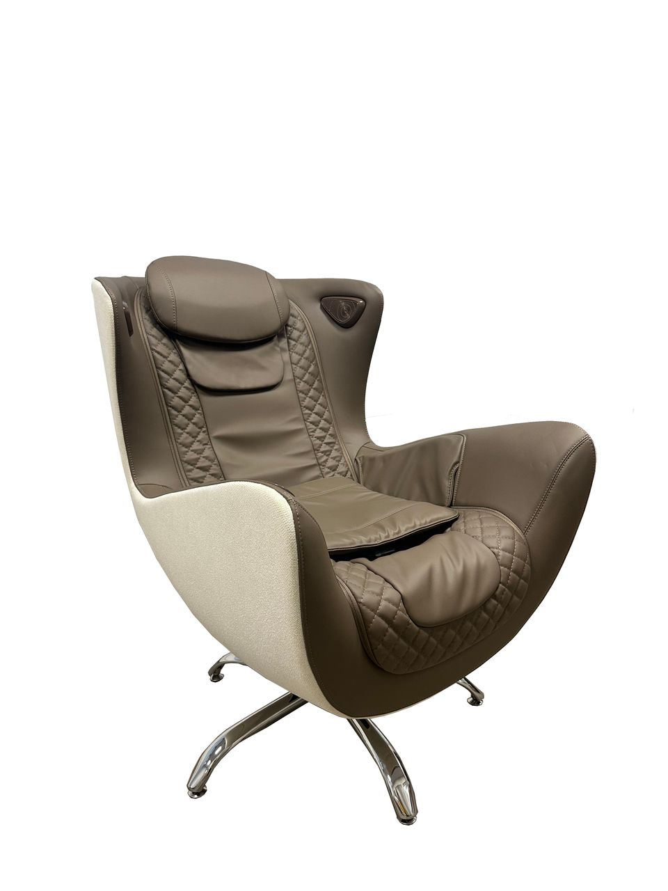 Happy Home elektrischer Massagesessel mit Hocker, Heizfunktion, Lautsprecher & 3D Mechanismus HWP71-BRN braun