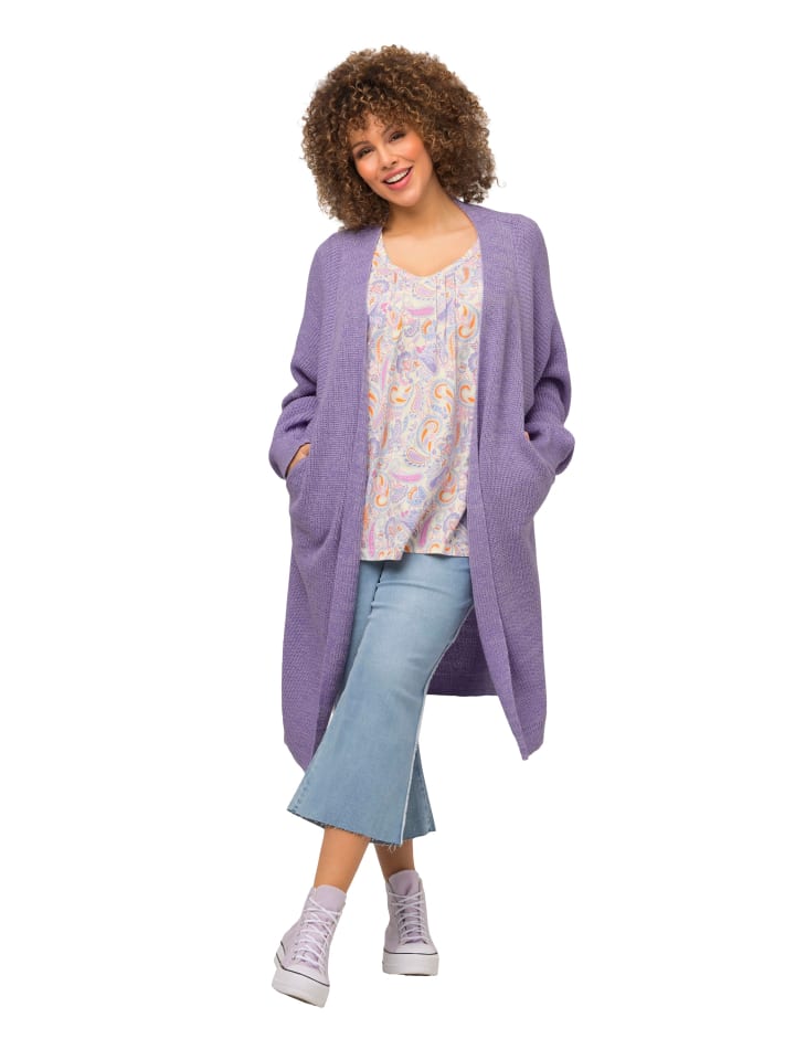 Ulla Popken Strickjacke in lavendel günstig kaufen 50-52