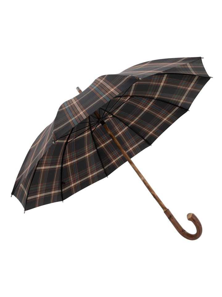 doppler Manufaktur Zürs Kastanien Würzel Stockschirm 98 cm in karo günstig kaufen onesize