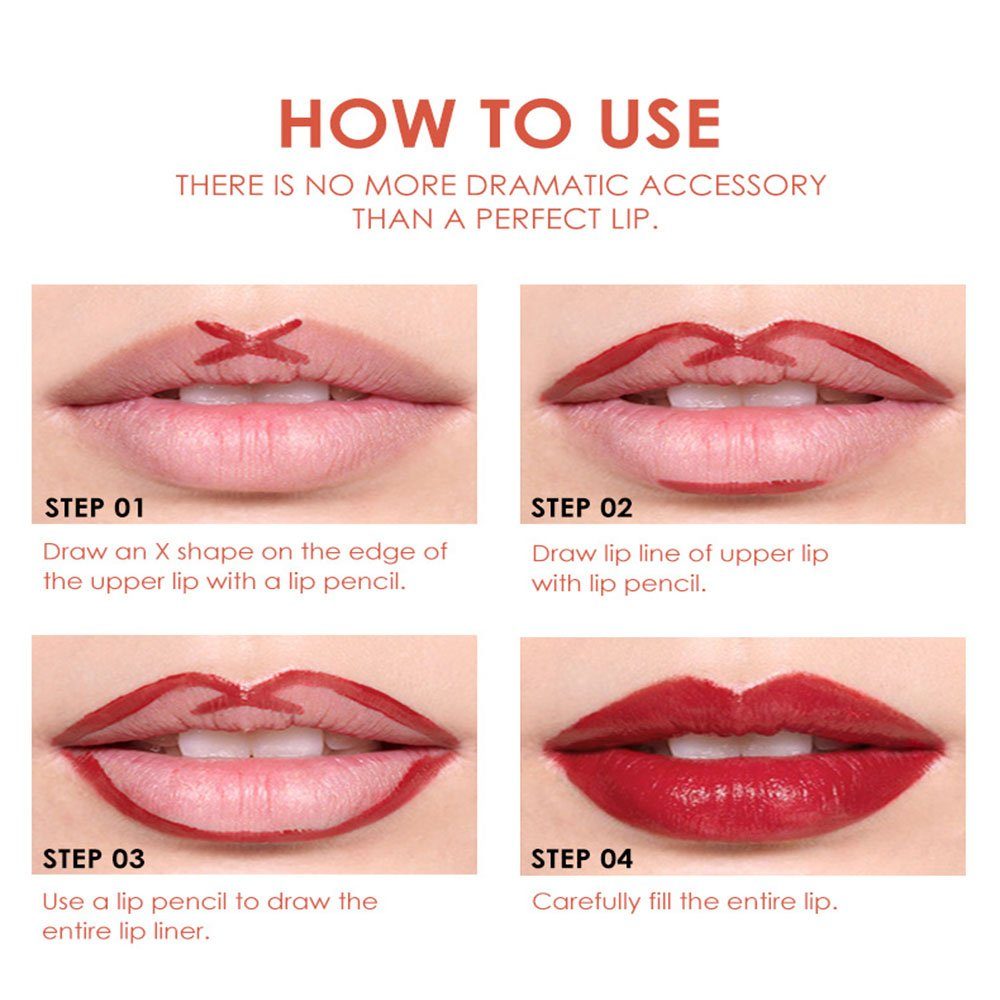POCHUMIDUU Lippenstift-Set 6 Lippenstift-Sets,Matt,Wasserdicht, hochpigmentierter Samt, 6-tlg., Intensive Farbe und lang anhaltende Feuchtigkeit