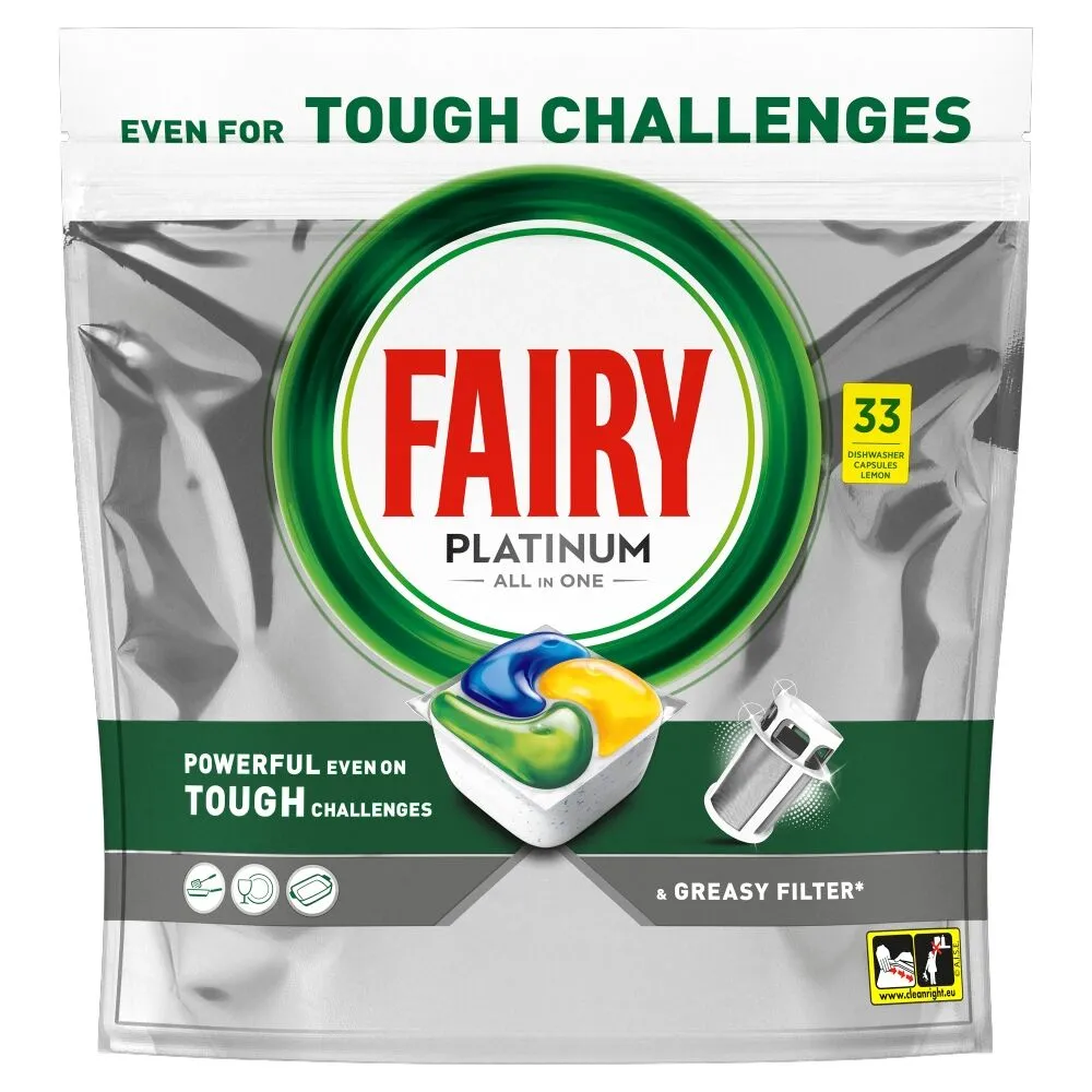 Ταμπλέτες πλυντηρίου πιάτων Fairy Platinum AIO