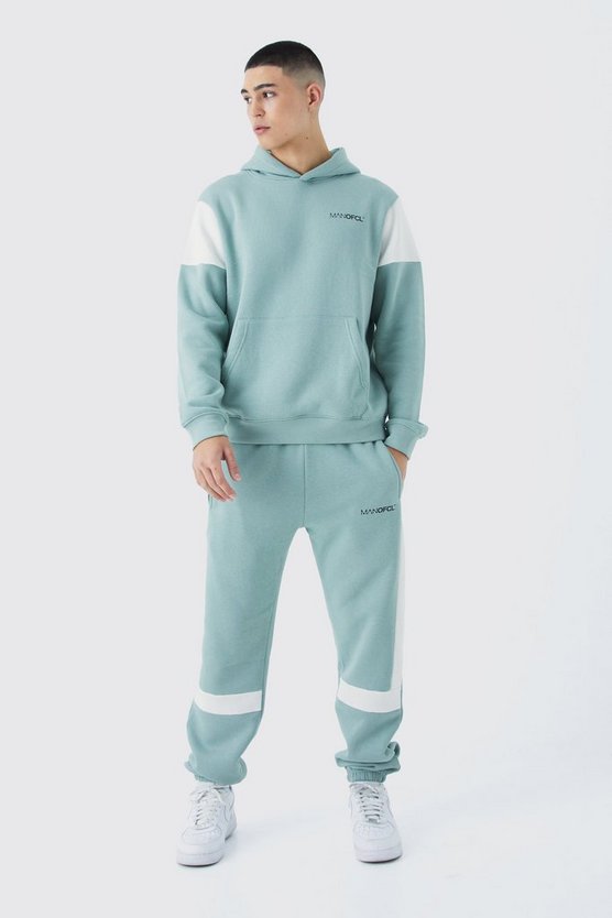 Man Official Colorblock Trainingsanzug mit Kapuze