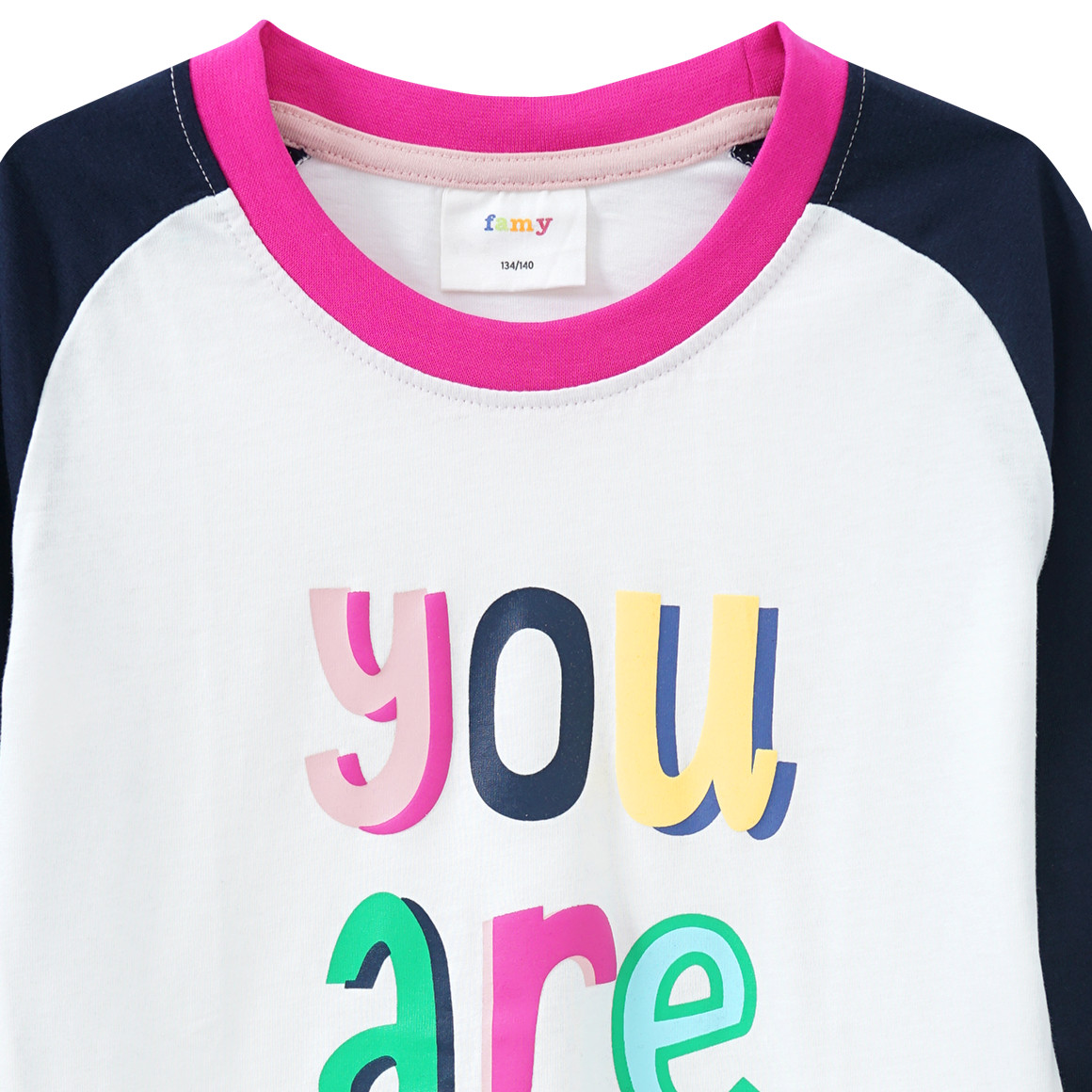 Mädchen Langarmshirt mit Message-Print