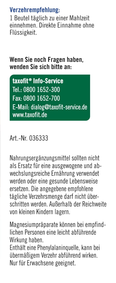 Magnesium 400 + B1 + B6 + B12 + Folsäure 800 Direkt-Granulat 20 St., 40 g