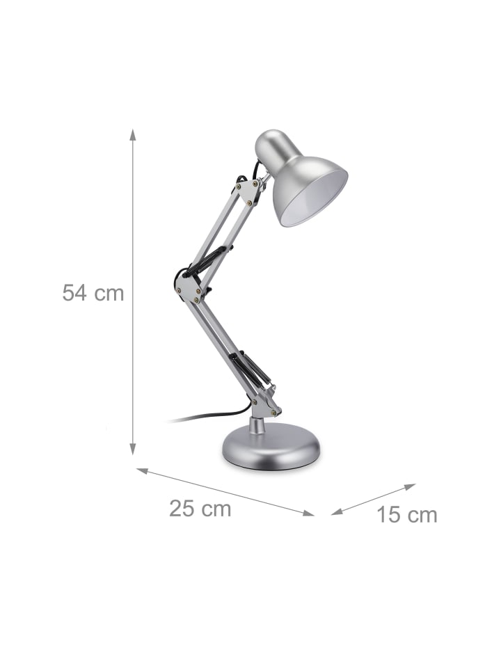 relaxdays Schreibtischlampe in Silber günstig kaufen onesize