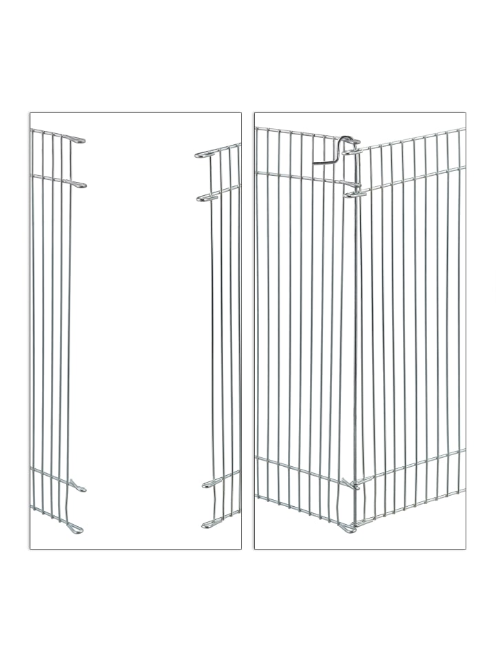 relaxdays Freilaufgehege Kleintiere in Silber - (H) 27 cm günstig kaufen onesize