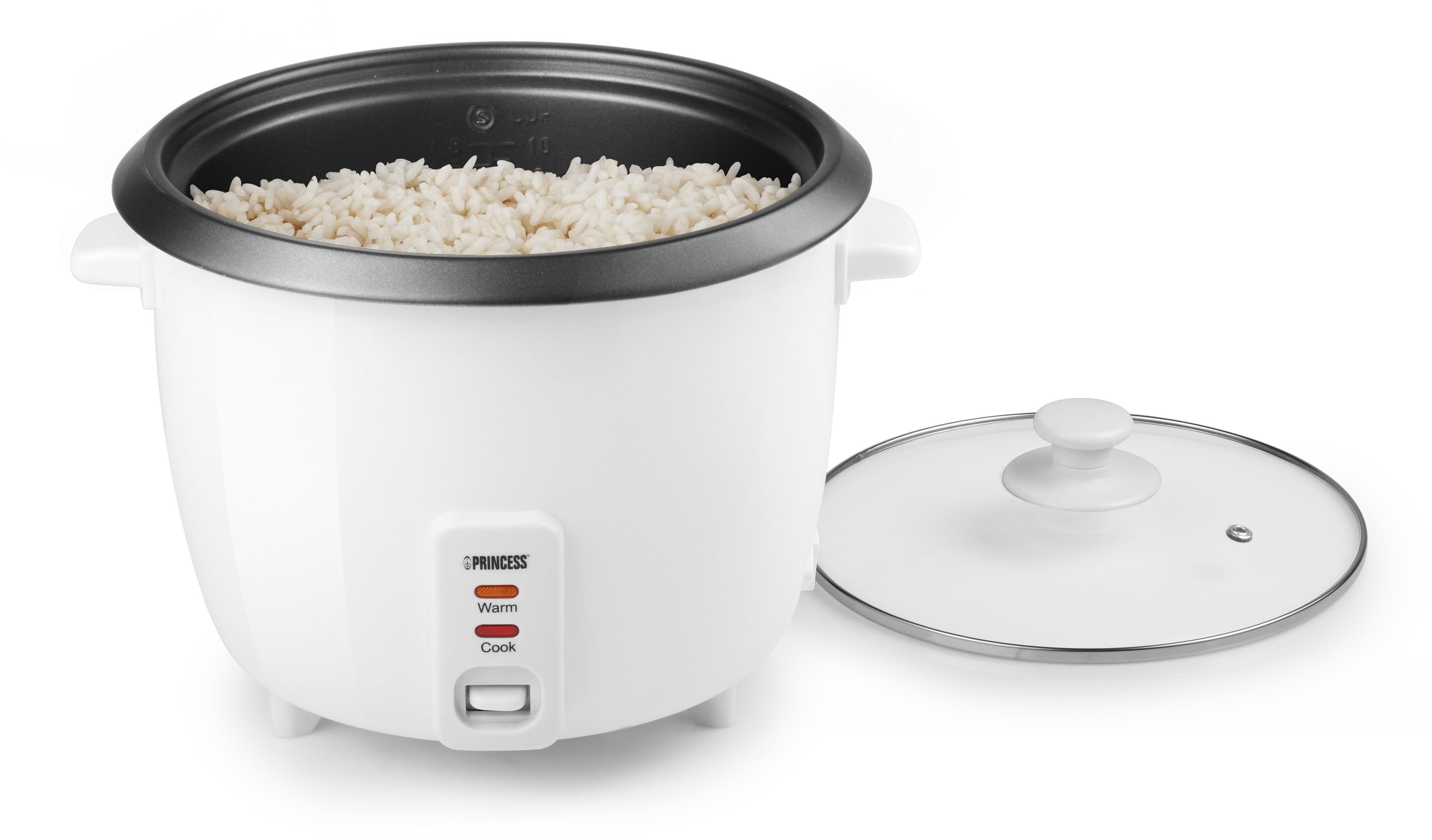 PRINCESS Reiskocher 271940, 700 W, 1,8 Liter, für bis zu 10 Portionen, automatischer Warmhaltefunktion