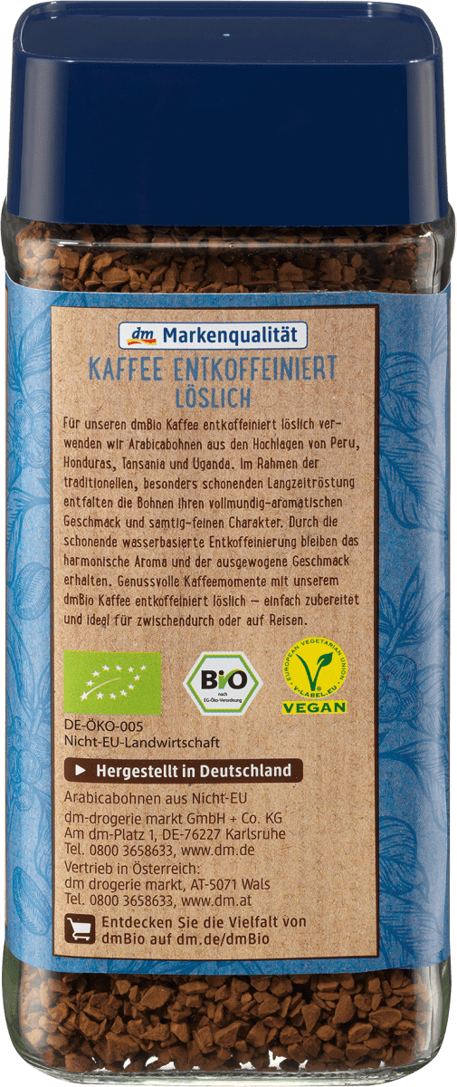 Kaffee Entkoffeiniert löslich, 100 g