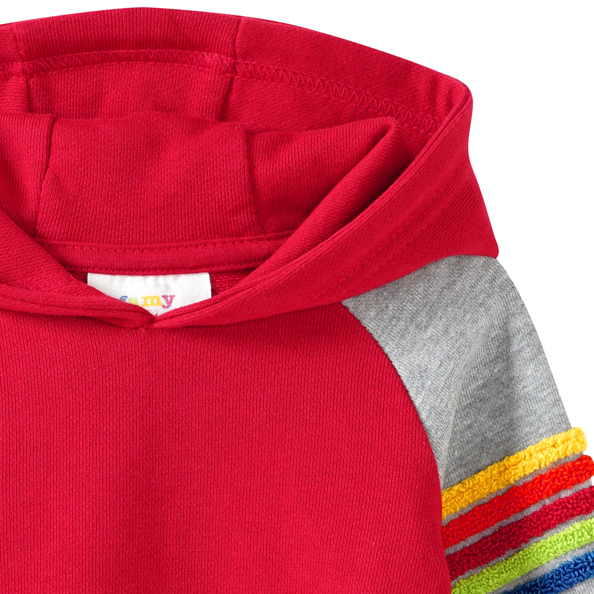Baby Hoodie mit bunter Frottee-Applikation