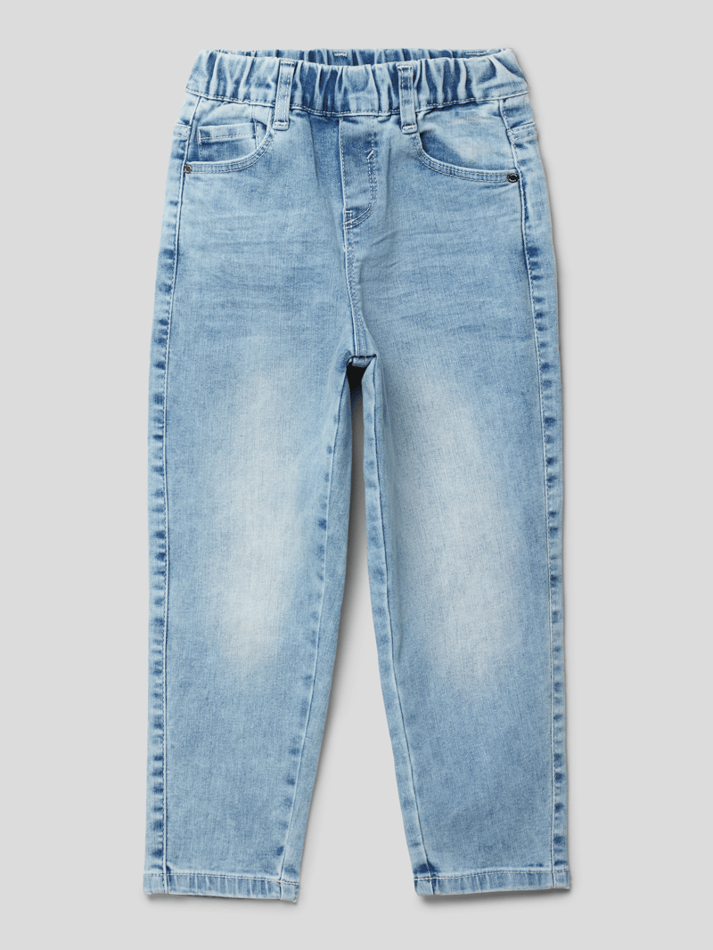 Jeans mit elastischem Bund in blau