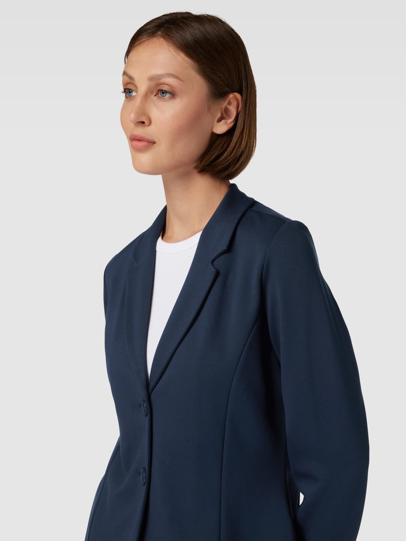 Blazer mit Reverskragen in marineblau