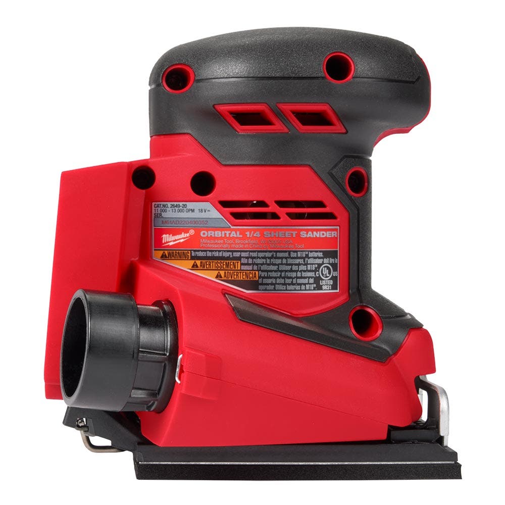 Lixadeira de superfície Milwaukee 18V 1/4 de folha M18BQSS0