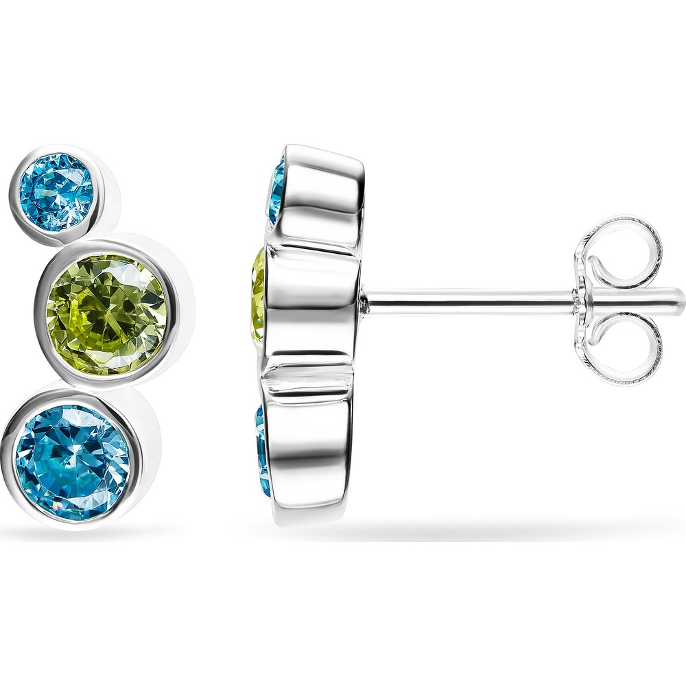 FAVS Boucles d'oreilles à fermoir à poussette 925 Argent Boucles d'oreilles