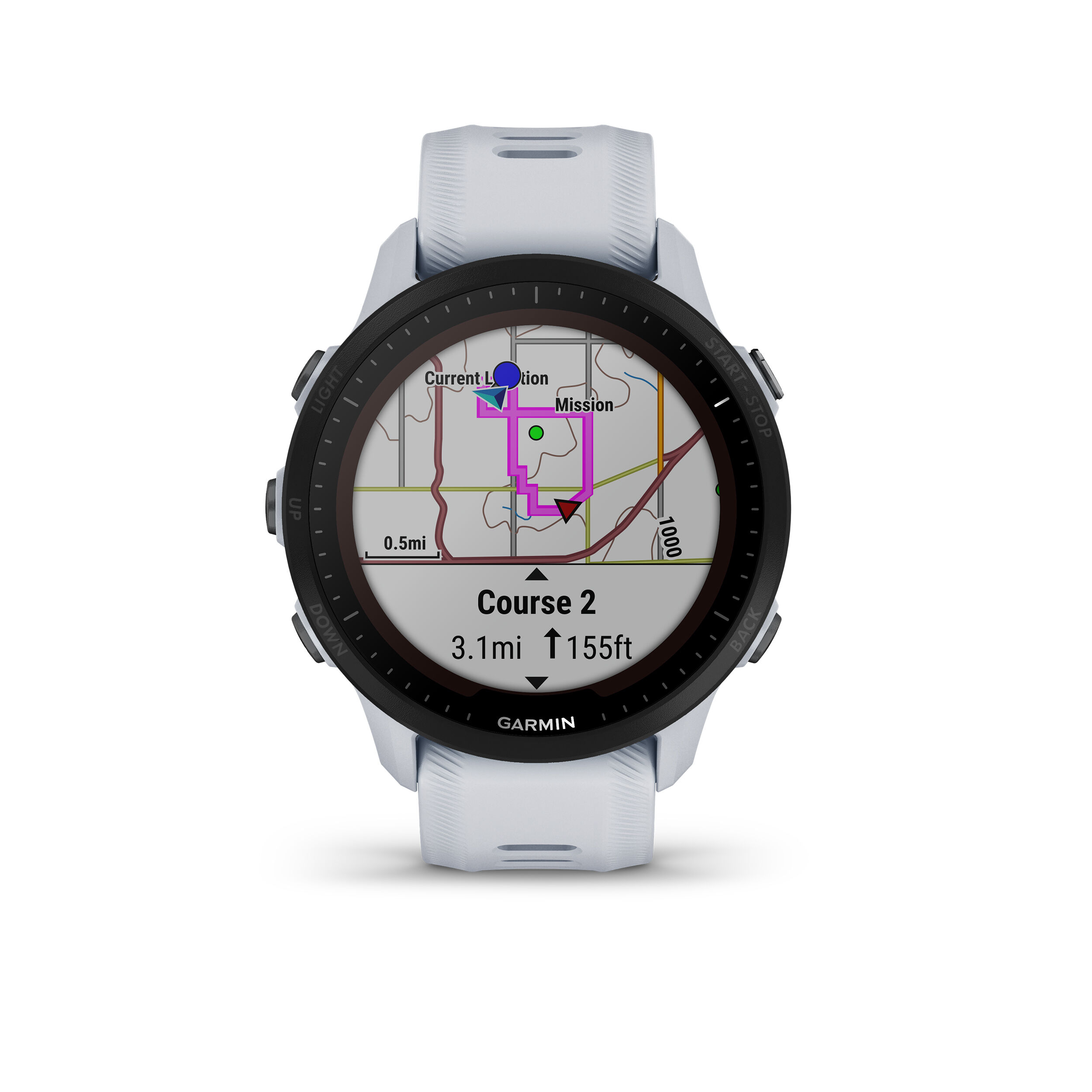 Forerunner 955 Solar Pulsuhr - Weiß