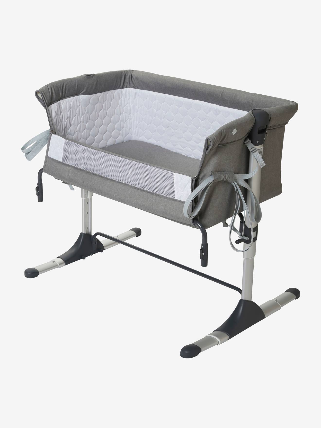 Vertbaudet 2-in-1 Baby Beistellbett/Wiege NEST'BED - grau
