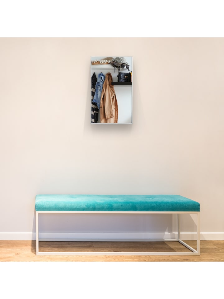 relaxdays Spiegelschrank in Weiß - (B)40,5 x (H)56 x (T)12,5 cm günstig kaufen onesize