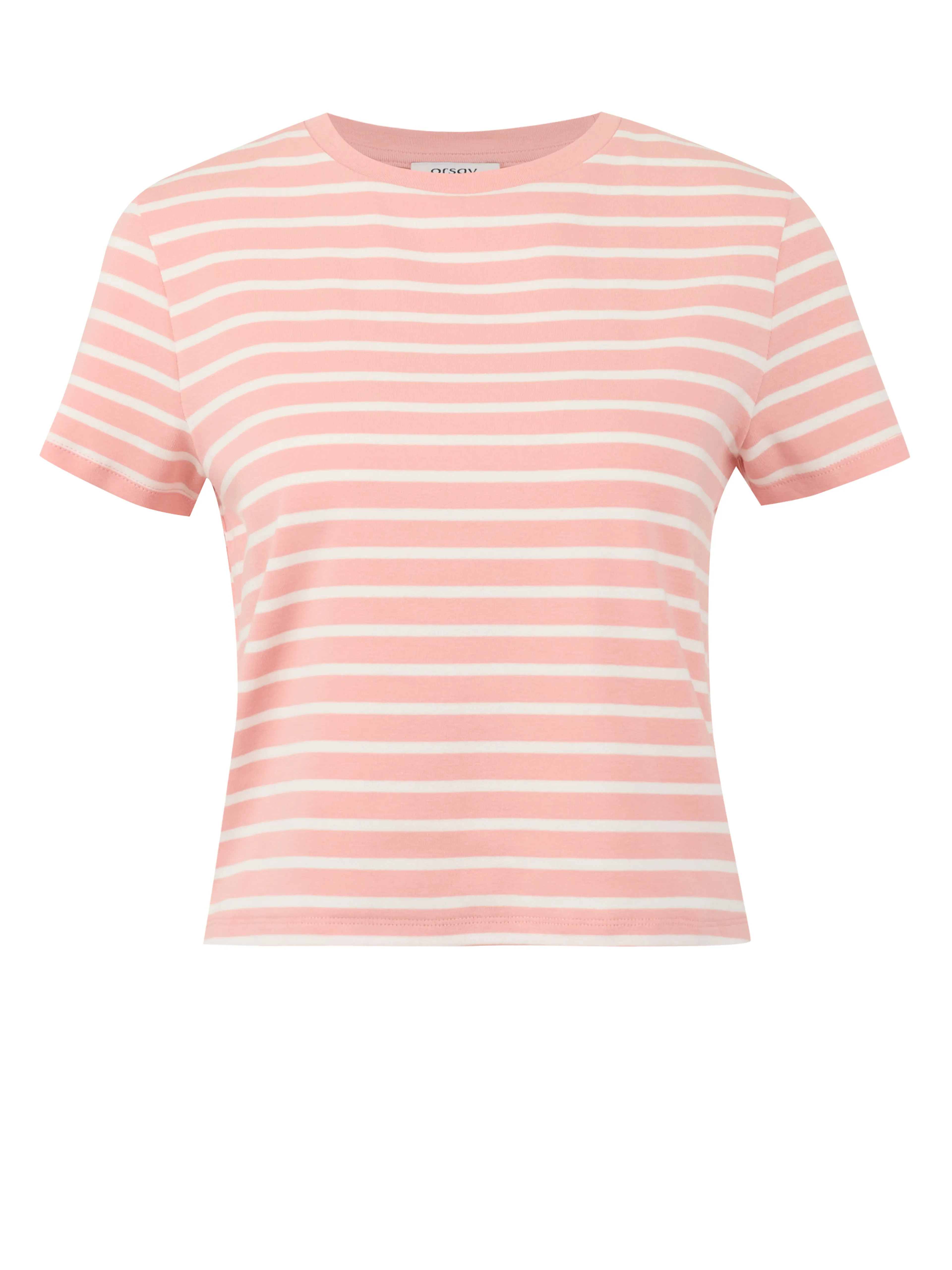 Creme und rosa gestreiftes Damen-T-Shirt ORSAY