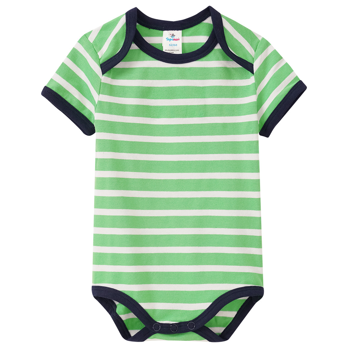 5 Baby Kurzarmbodys mit Bio-Baumwolle