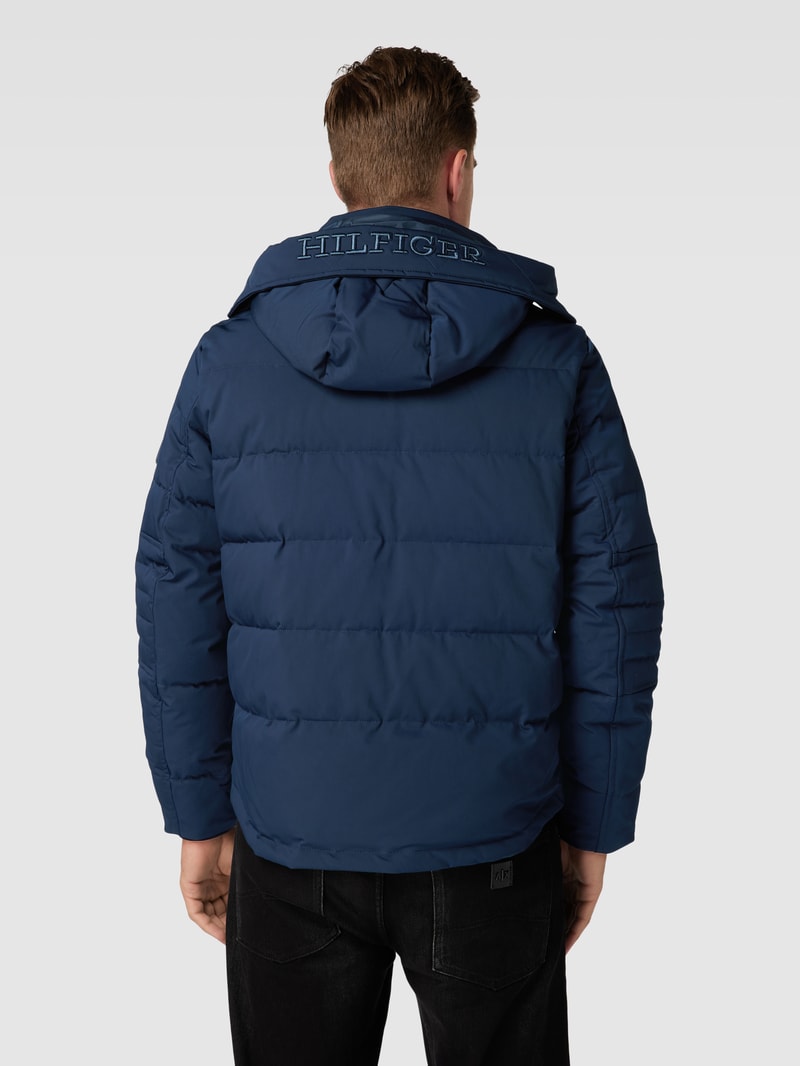 Jacke mit Kapuze Modell 'ROCKIE' in marineblau