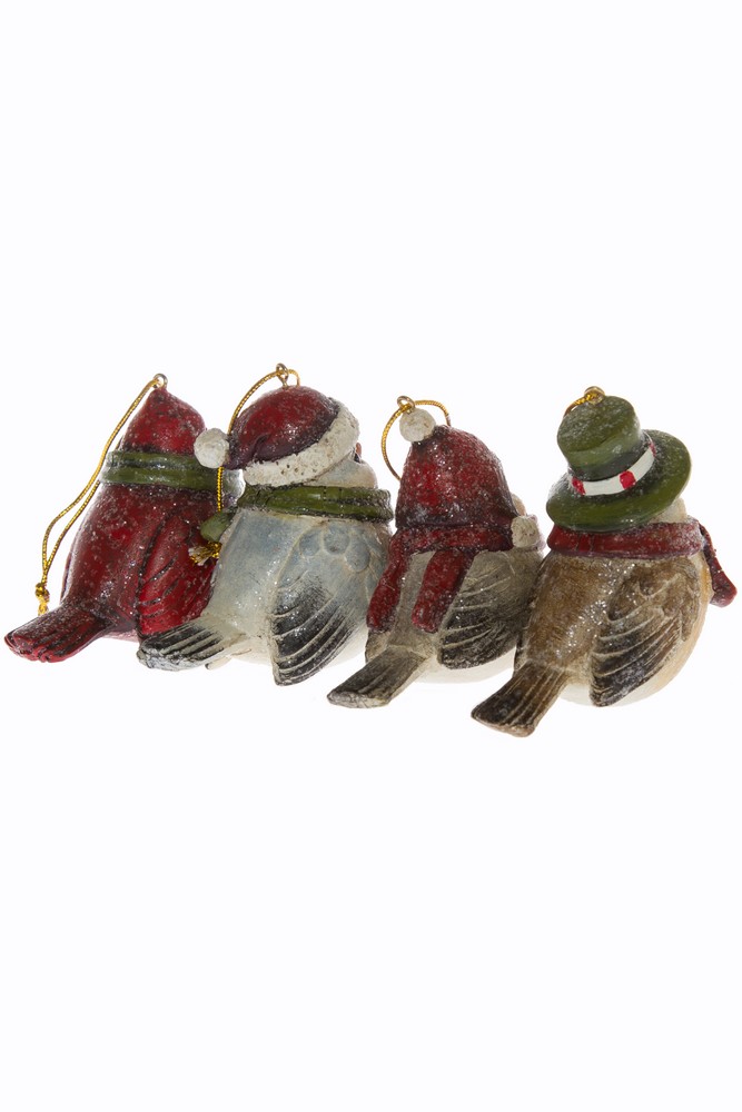 MyFlair My Flair 4er-Set Hänger, Vögel rot/grün