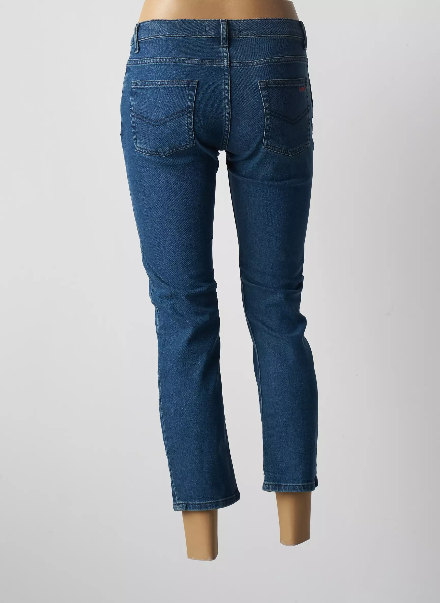 Ba Sh Jeans Coupe Slim Femme couleur bleu