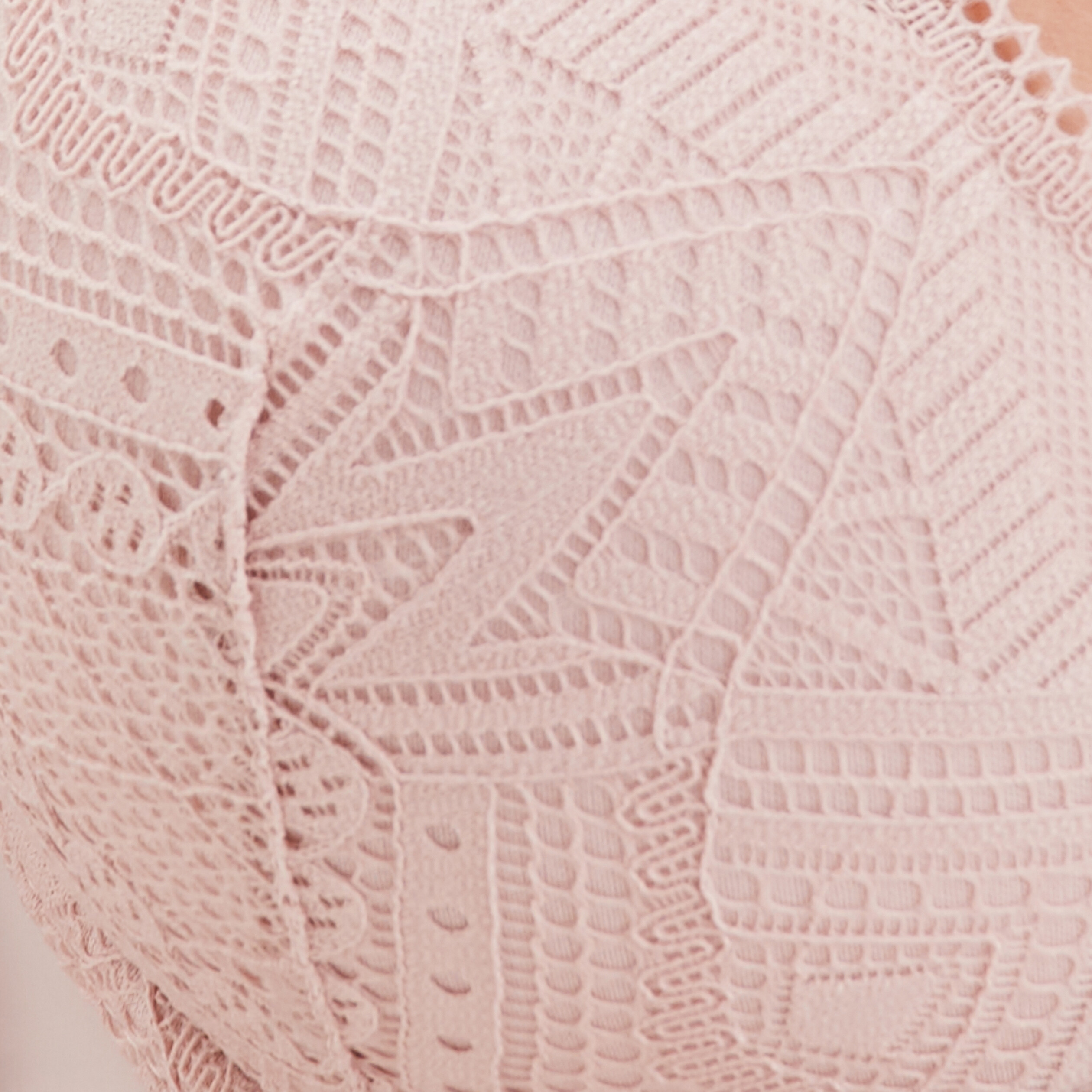 Soutien-gorge foulard dentelle à coques rose poudrée femme | La Halle
