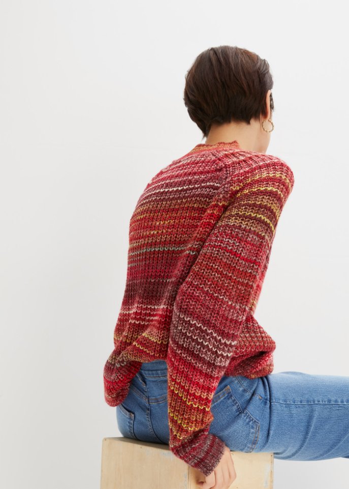 Pullover in Melange-Optik