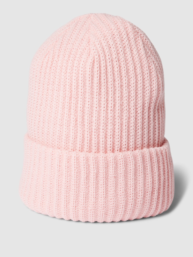Beanie mit breitem Umschlag in rosa