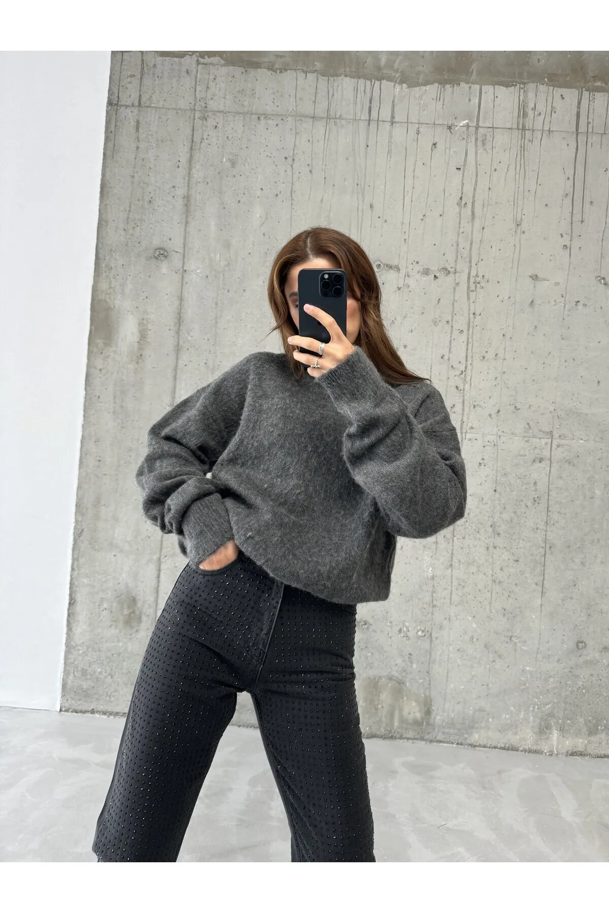 Laluvia  Pullover - Grau - Relaxed Fit