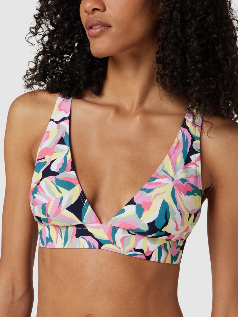 Bikini-Set mit Allover-Muster Modell 'CARILO' in marineblau