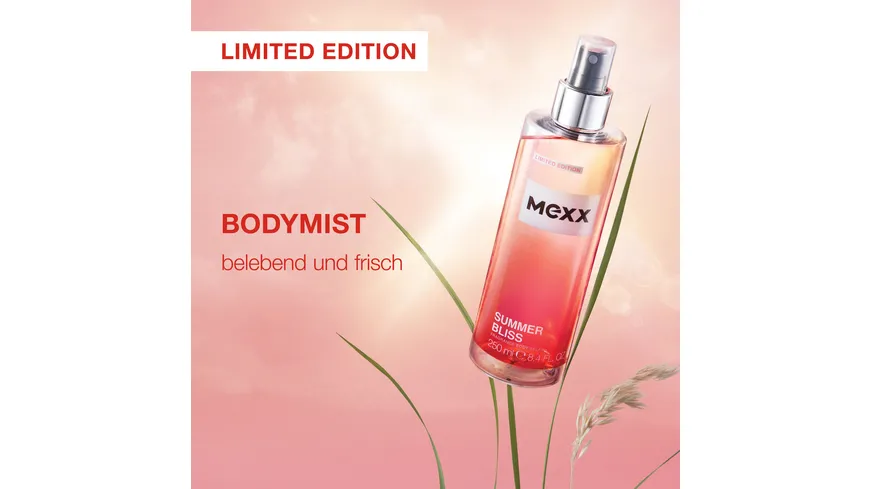 MEXX Summer Bliss for Her Body Splash, sommerlich leichter Damenduft mit floraler Note 250 ml