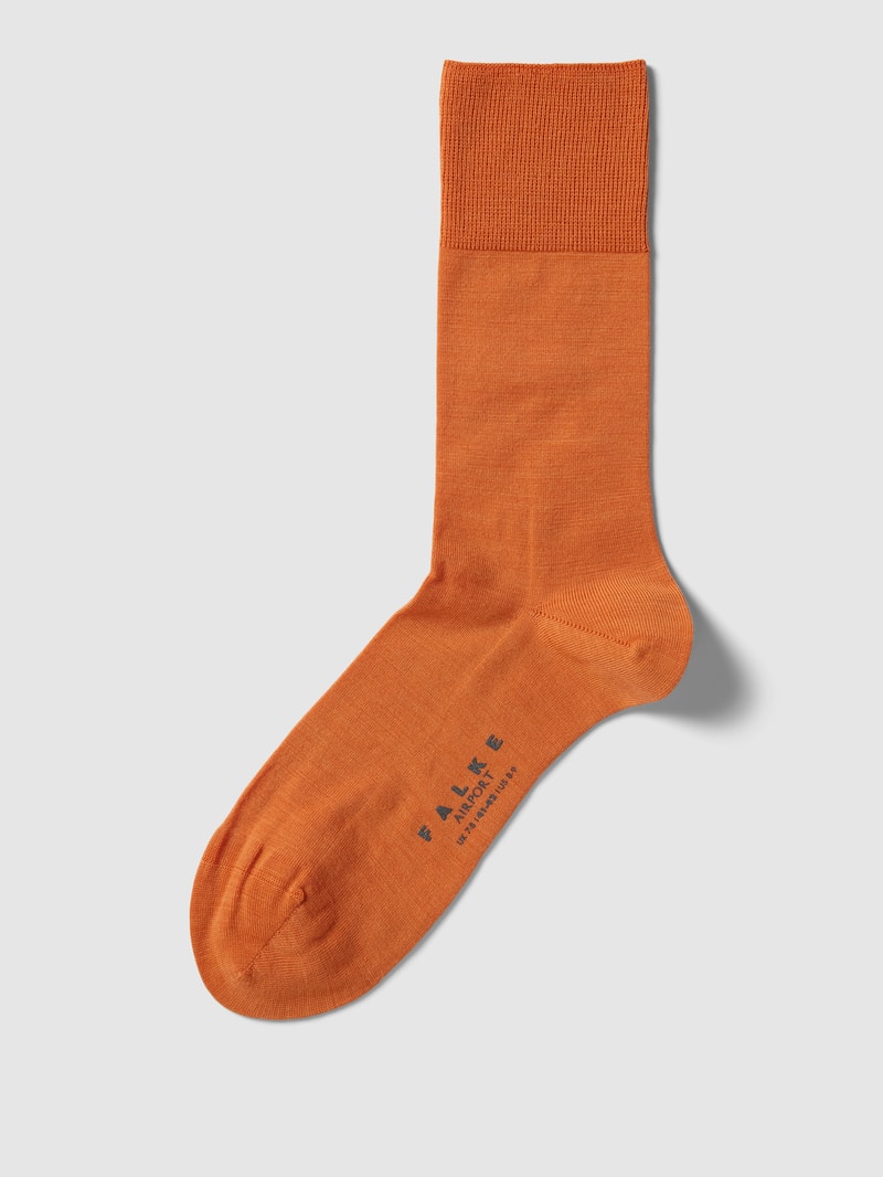 Socken mit elastischem Rippenbündchen Modell 'AIRPORT' in terrakotta