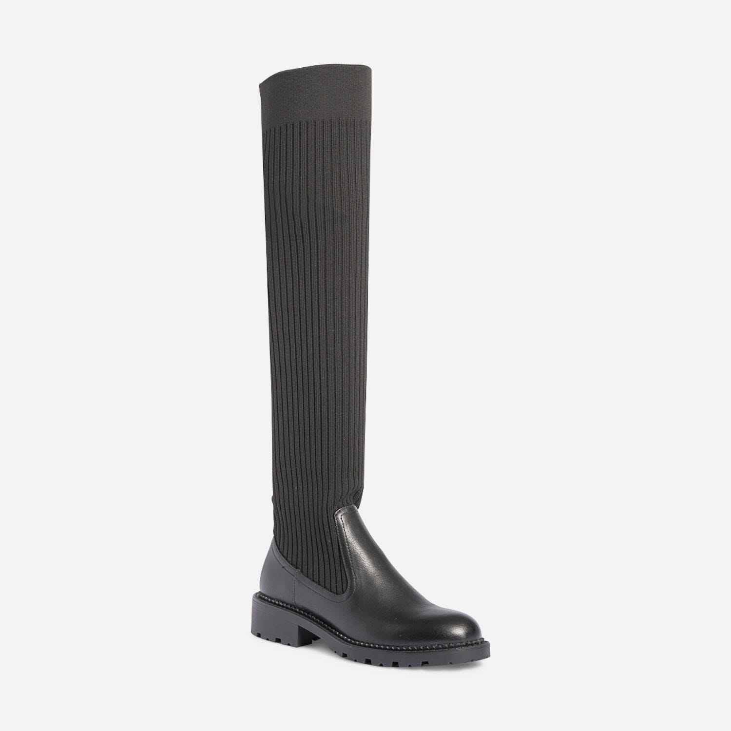 Botte-chaussette TEXTO noire