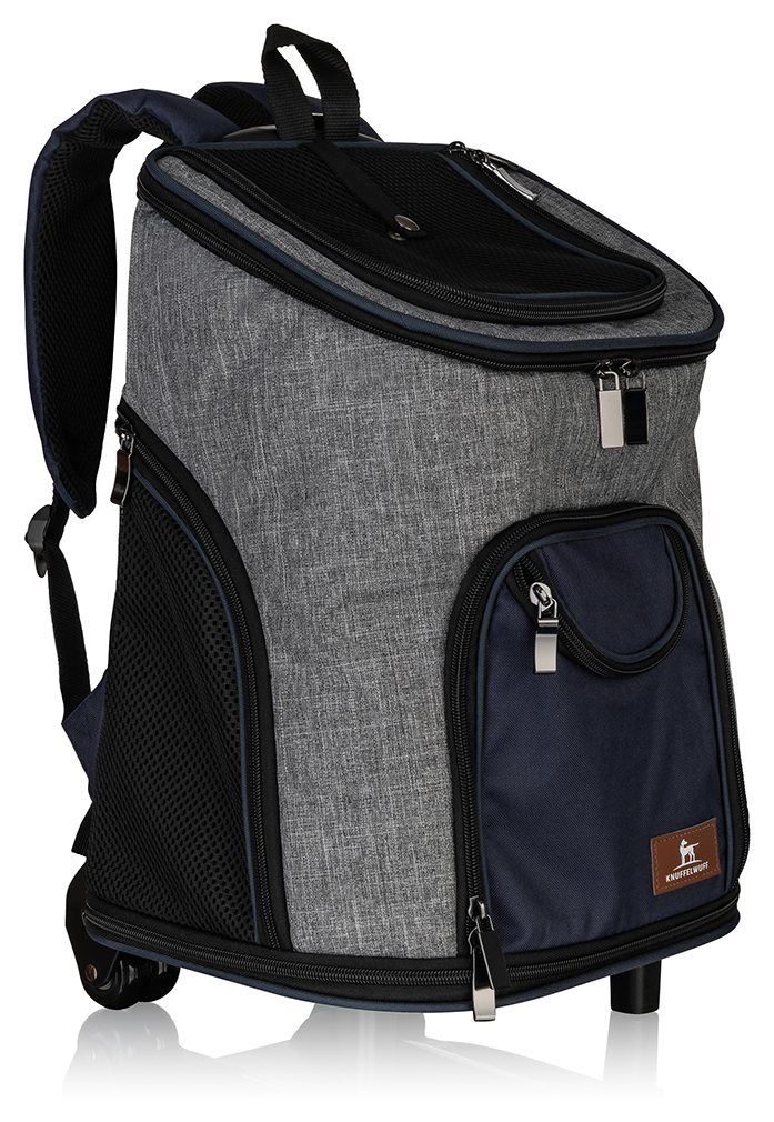Knuffelwuff Tragetaschen Knuffelwuff Hunderucksack Tajumulco Trolley faltbar 2 in 1 mit Rollen und Griff