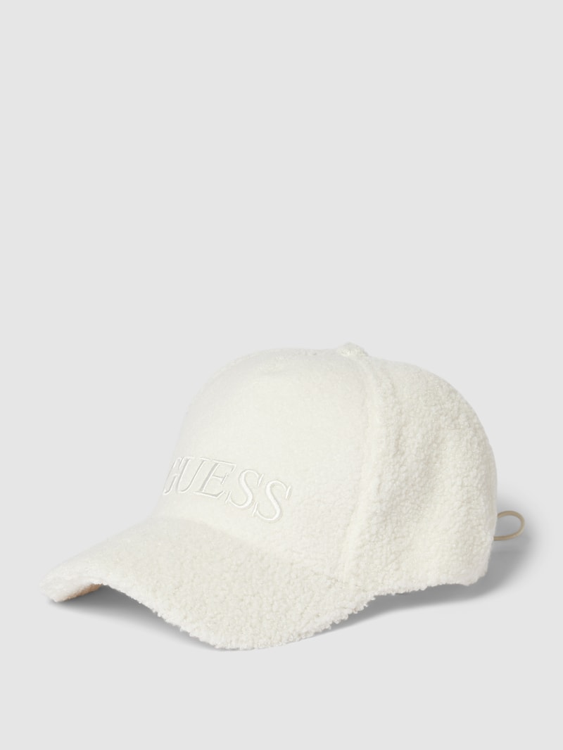 Basecap aus Teddyfell in offwhite