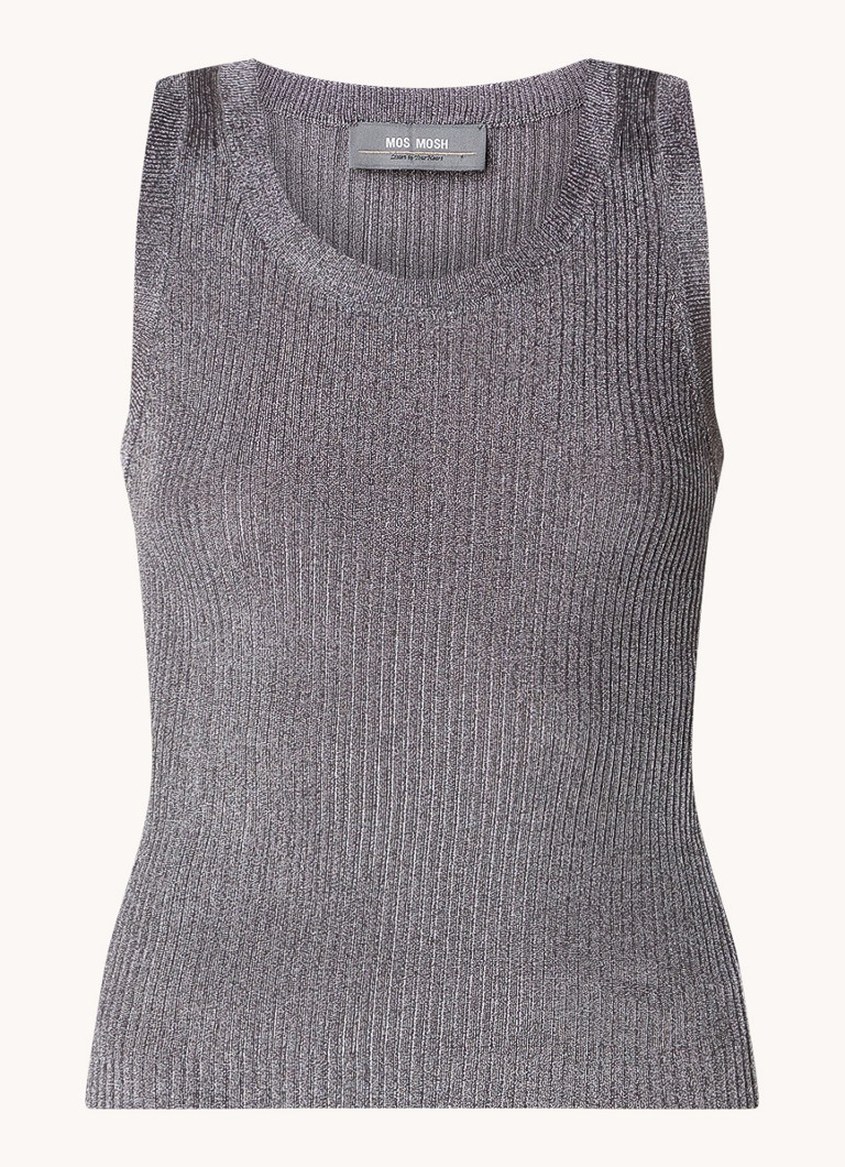 Mos Mosh MM Tricou fără mâneci cu imprimeu Relena din lurex