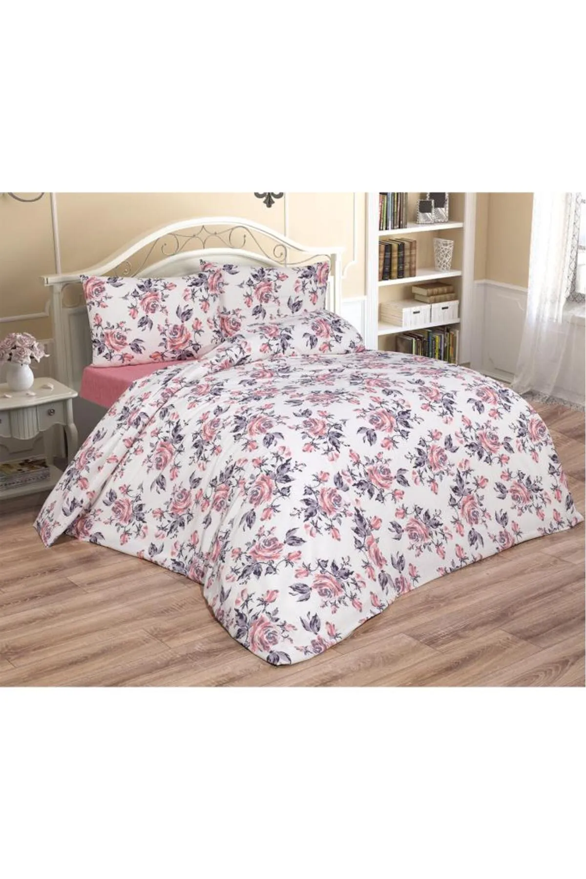 Çeyiz Diyarı  Bettwäsche Doppelbett - Rosa - Gestreift