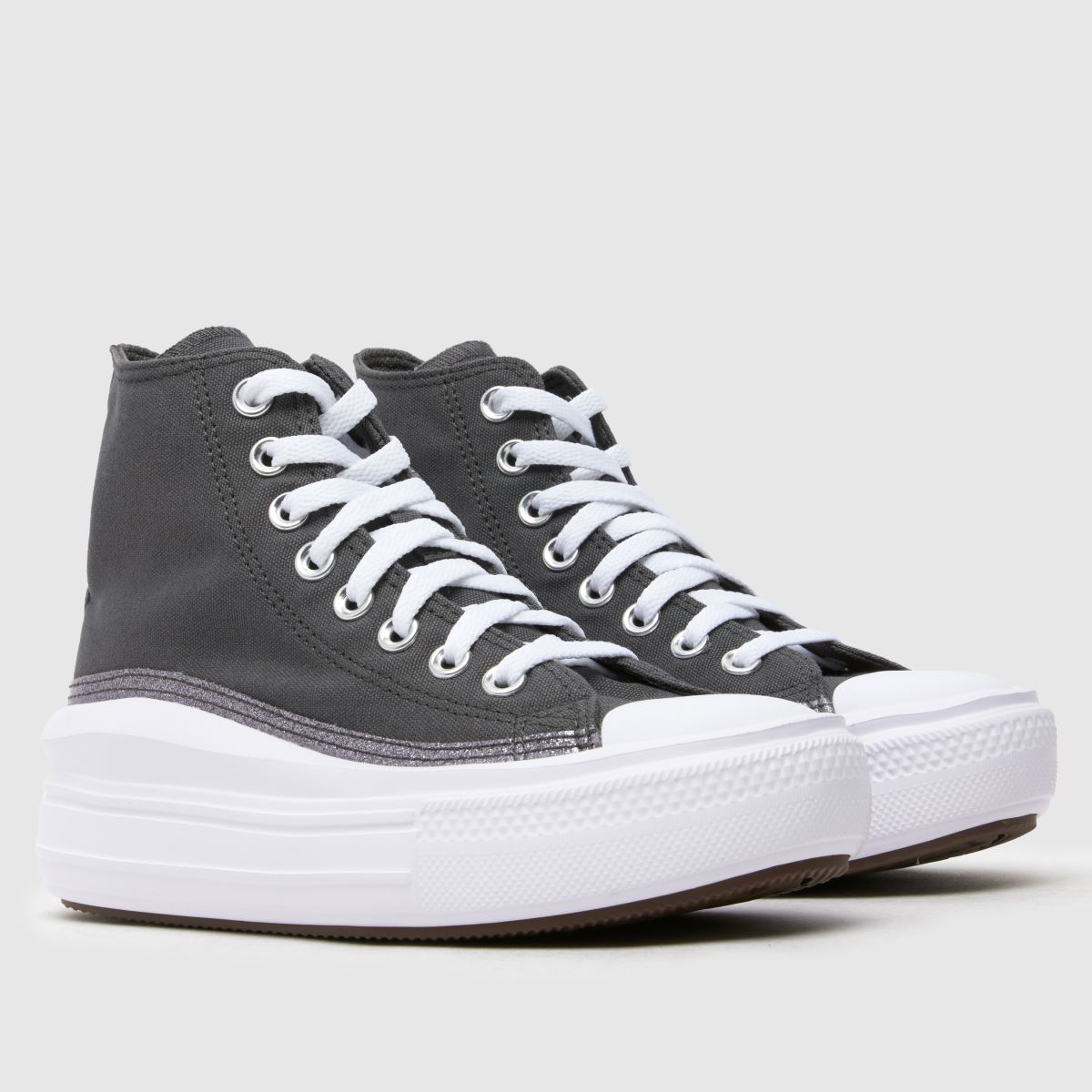 Converse svarta all star move hi glitter flickor ungdomsskor