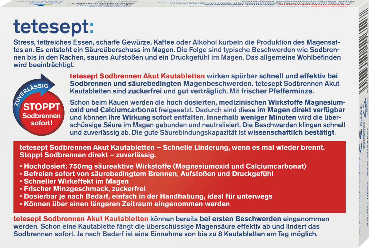 Sodbrennen Akut Kautabletten, 20 St
