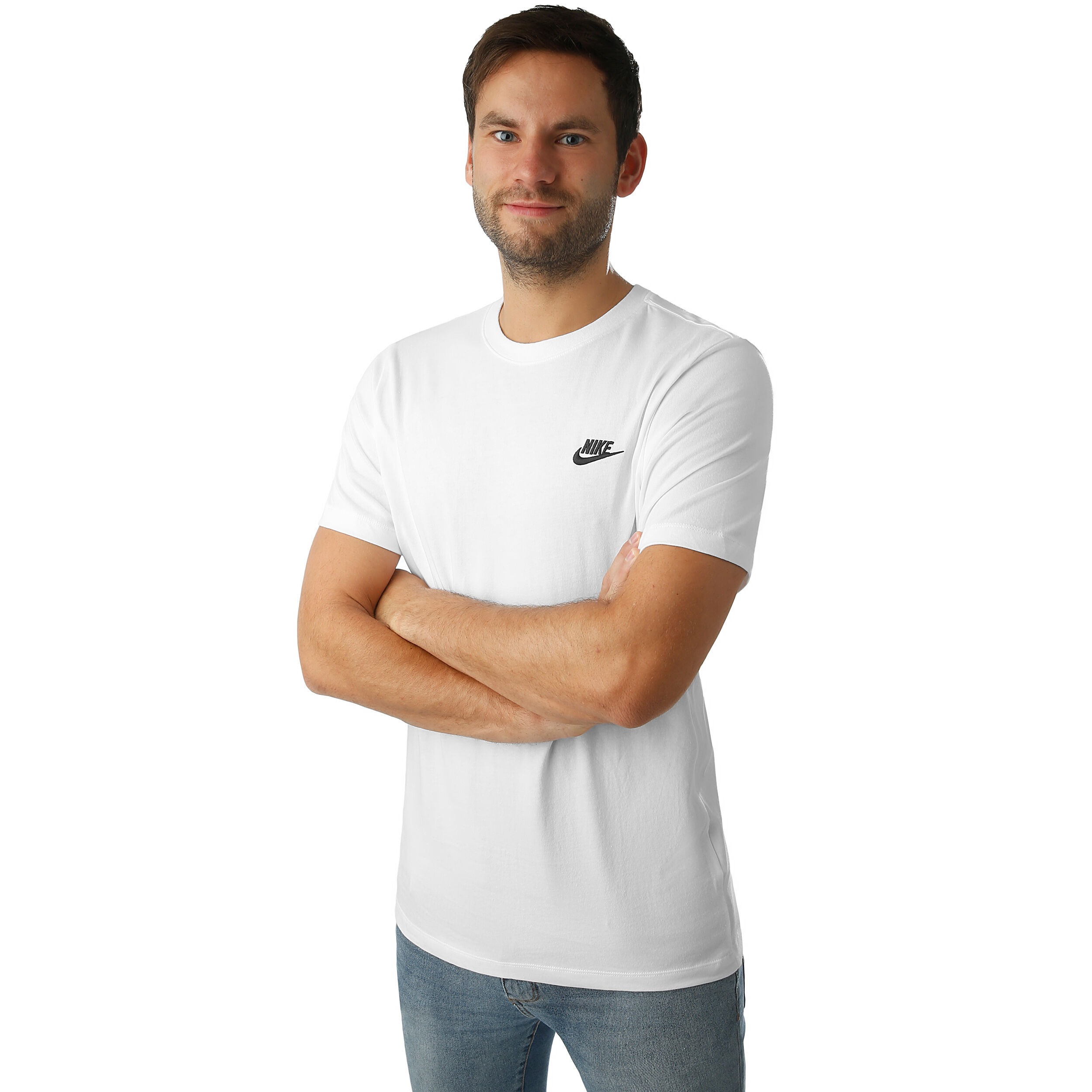 Sportswear Club T-Shirt Herren - Weiß, Schwarz