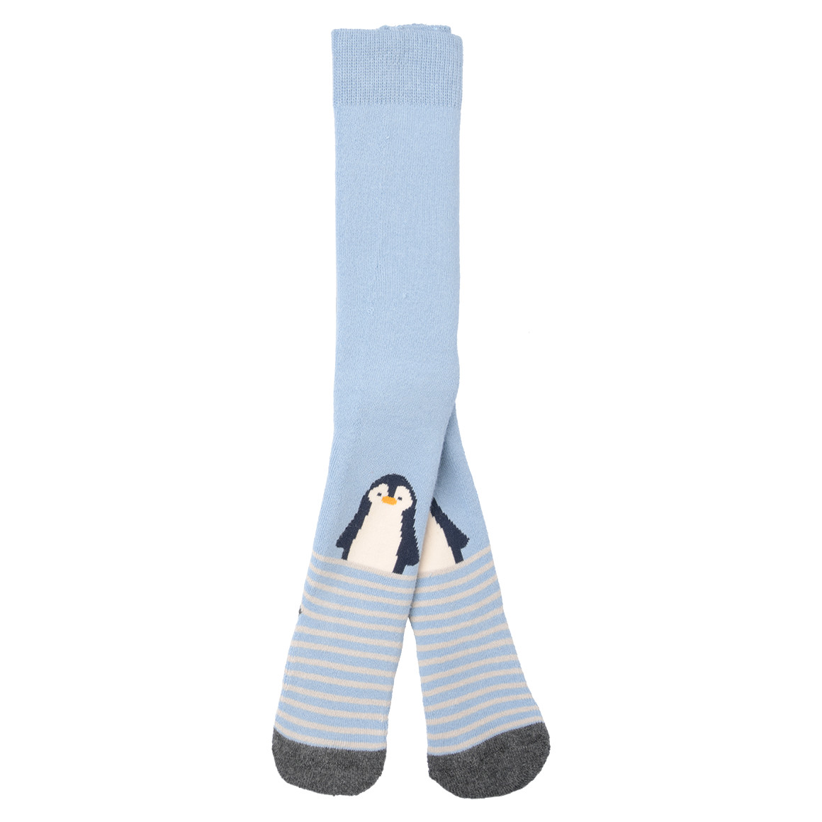 2 Baby Frottee-Strumpfhosen mit Pinguinen