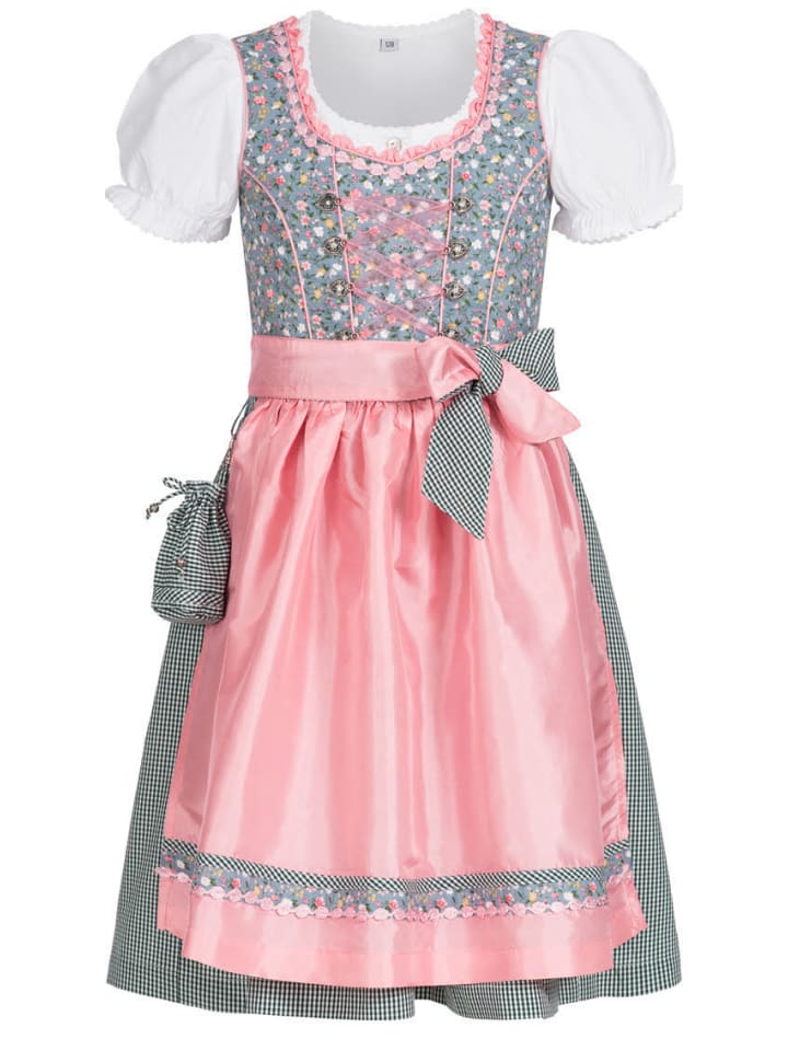 Nübler Kinderdirndl 3-teilig Nicky in Blau günstig kaufen