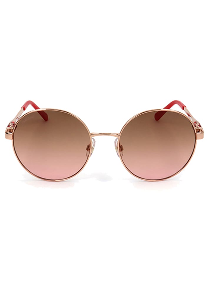 Swarovski Damen-Sonnenbrille in Roségold-Rot/ Braun günstig kaufen 55