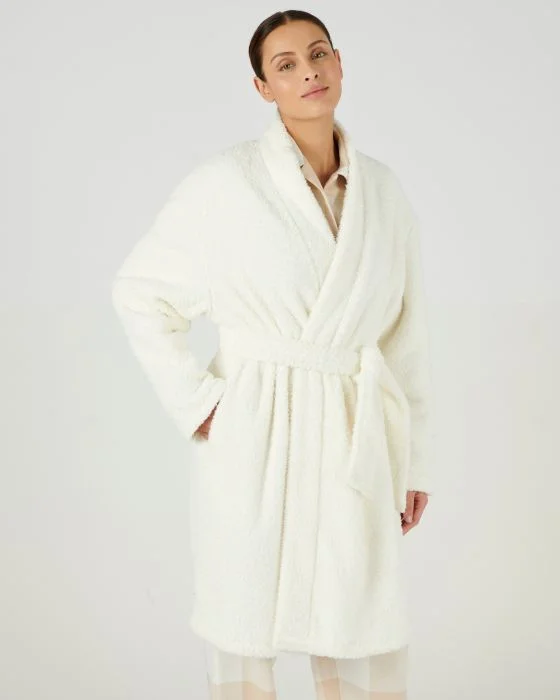 Veste d'intérieur kimono en maille moelleuse Thermolactyl