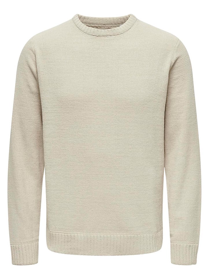 ONLY & SONS Pullover in Beige/ Beige günstig kaufen